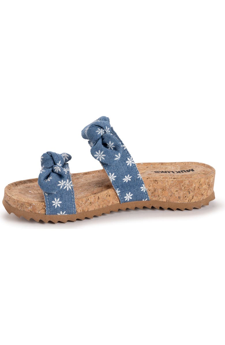 MUK LUKS Posie Platform Sandal, Alternate, color, Denim