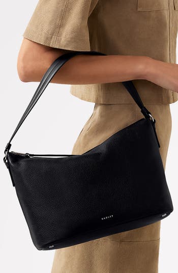 Bella Medium Pebbled Leather Shoulder Bag