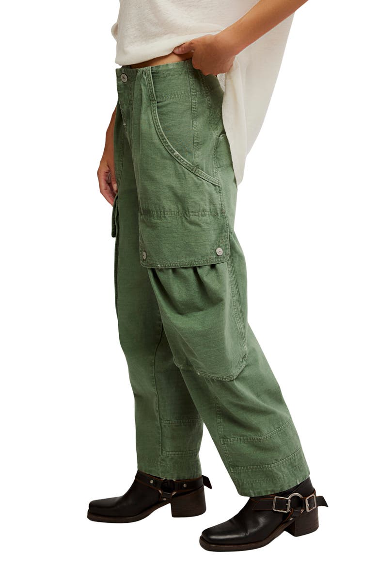 Brentwood Slouch Cargo Pants, Alternate, color, AGED GREEN