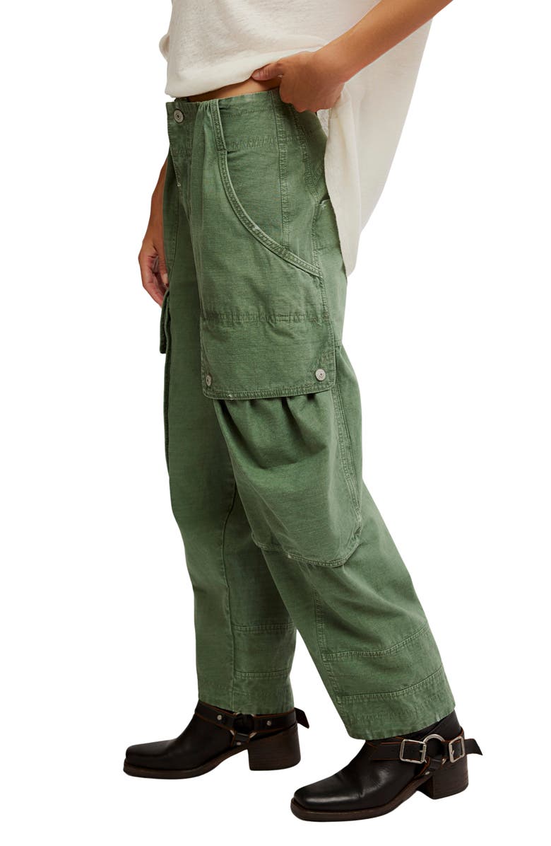 Free People Brentwood Slouch Cargo Pants, Alternate, color, Aged Green