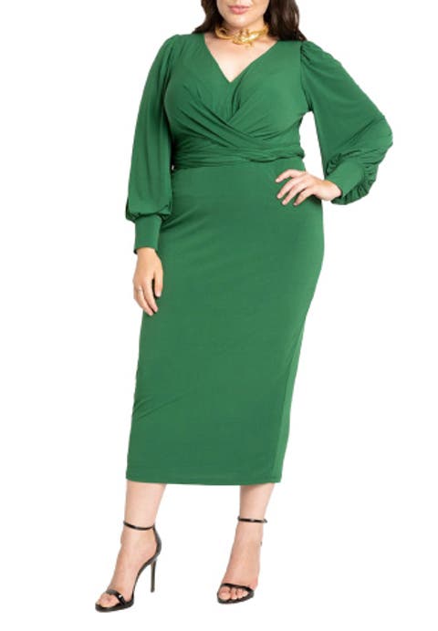 Cross Front Midi Dress (Plus Available)