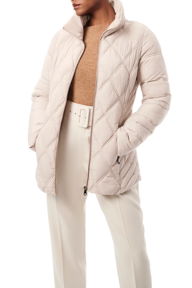 Glam Quilted Insulated Puffer Jacket, Alternate, color, EGGSHELL