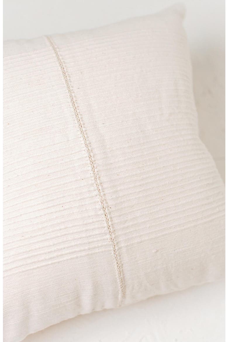 Riviera Hand-Stitch Throw Pillow Cover, Alternate, color, Natural