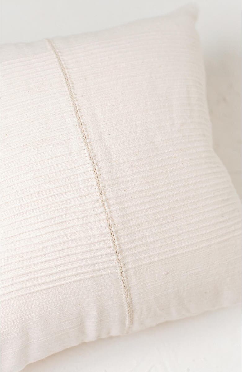 Creative Women Riviera Hand-Stitch Throw Pillow Cover, Alternate, color, Natural