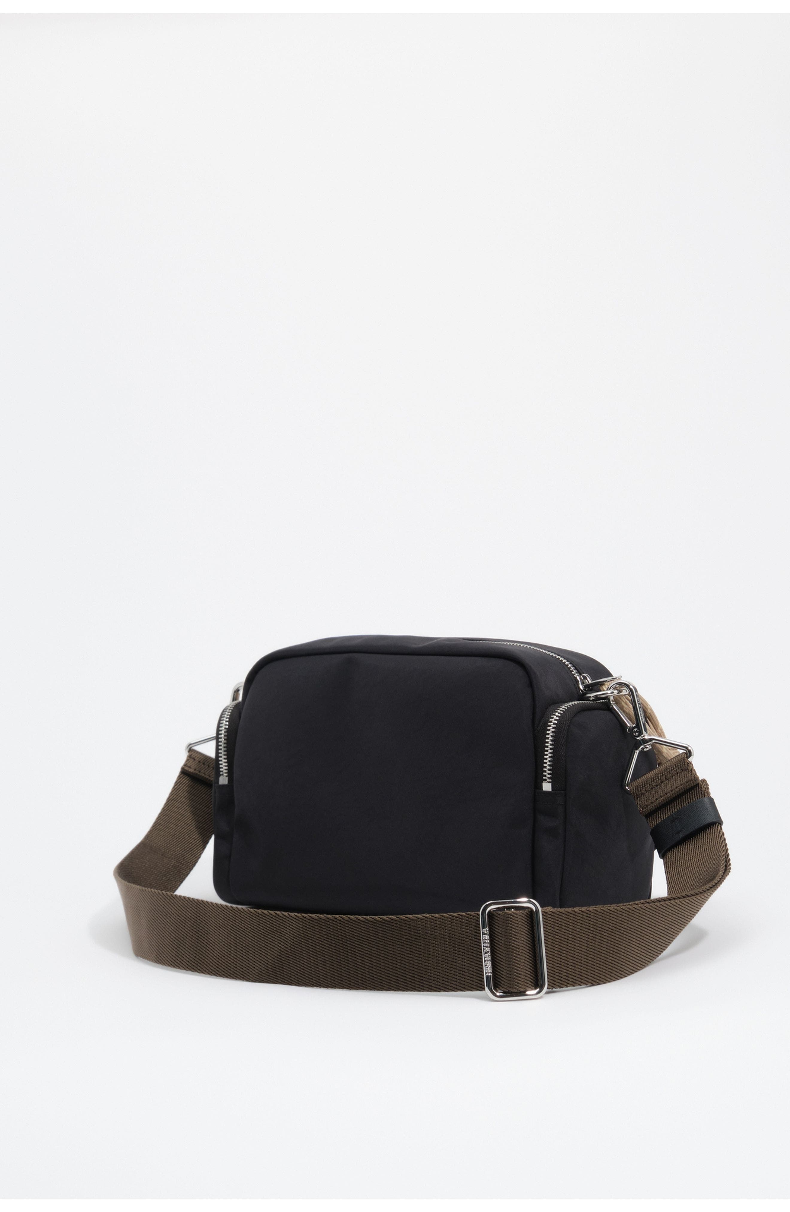 Large Nylon Pocket Crossbody Bag, Alternate, color, BLACK