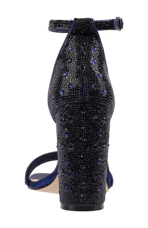 Lady Couture Dalia Crystal Embellished Ankle Strap Sandal In Blue