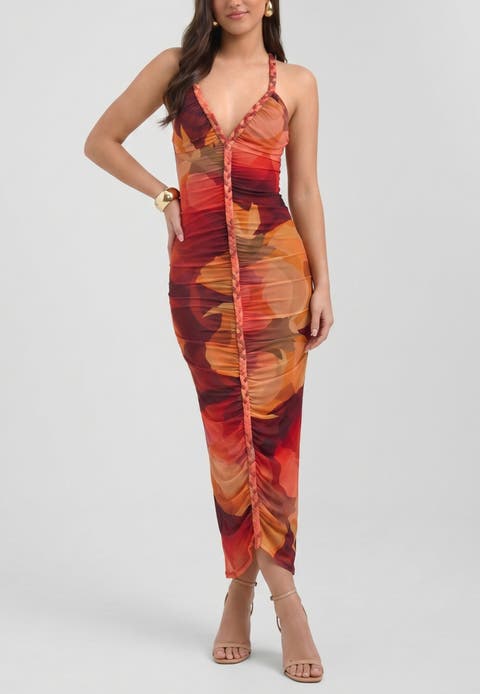 Thalassa Printed Mesh Dress