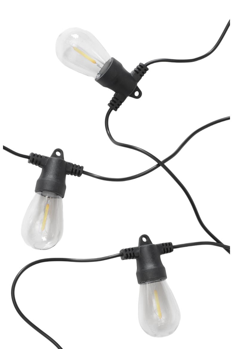 27 ft or 48 ft, Solar-Powered Heavy Duty LED Outdoor String Lights, Weatherproof and Shatterproof Bulbs, Main, color, 48 ft 15 Bulbs | Soft White
