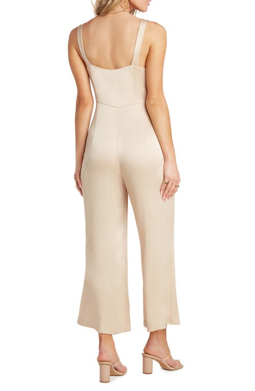 Matty M . Jess Satin Jumpsuit In Neutral