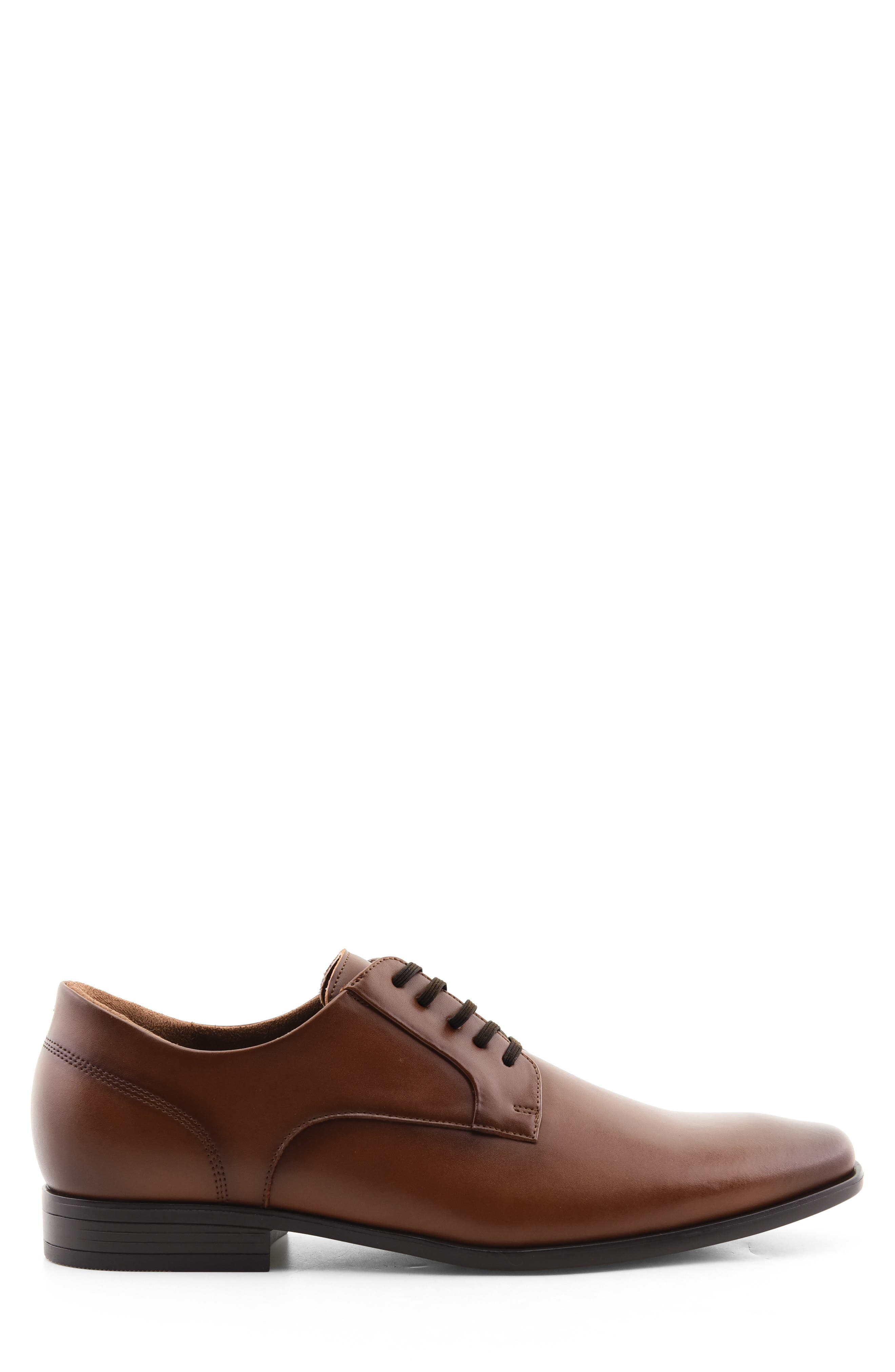 Marchello Faux Leather Plain Toe Derby, Alternate, color, TAN 2 SYNTHETIC SMOOTH