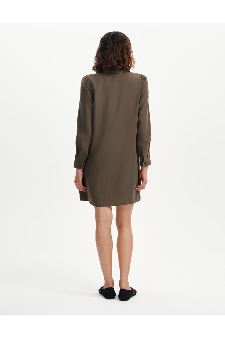 Enriko Zip Front Short Dress, Alternate, color, Khaki
