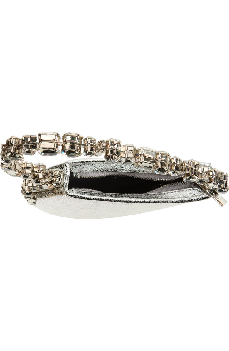 L’alingi Love Crystal Top Handle Bag, Alternate, color, Silver