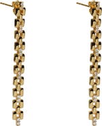 Argento Vivo Sterling Silver Panthera Cubic Zirconia Linear Earrings