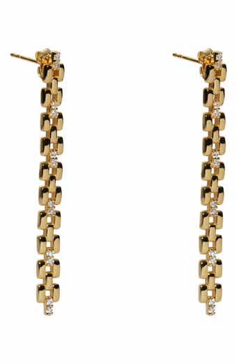 Panthera Cubic Zirconia Linear Earrings