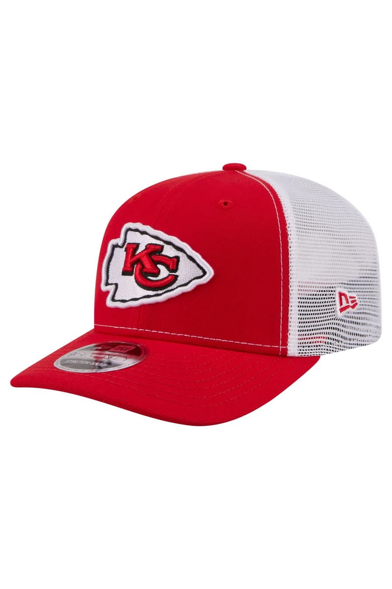 Men's New Era  Red Kansas City Chiefs 9SEVENTY Trucker Adjustable Hat, Main, color, Red