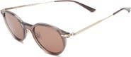 Montblanc 49mm Round Sunglasses