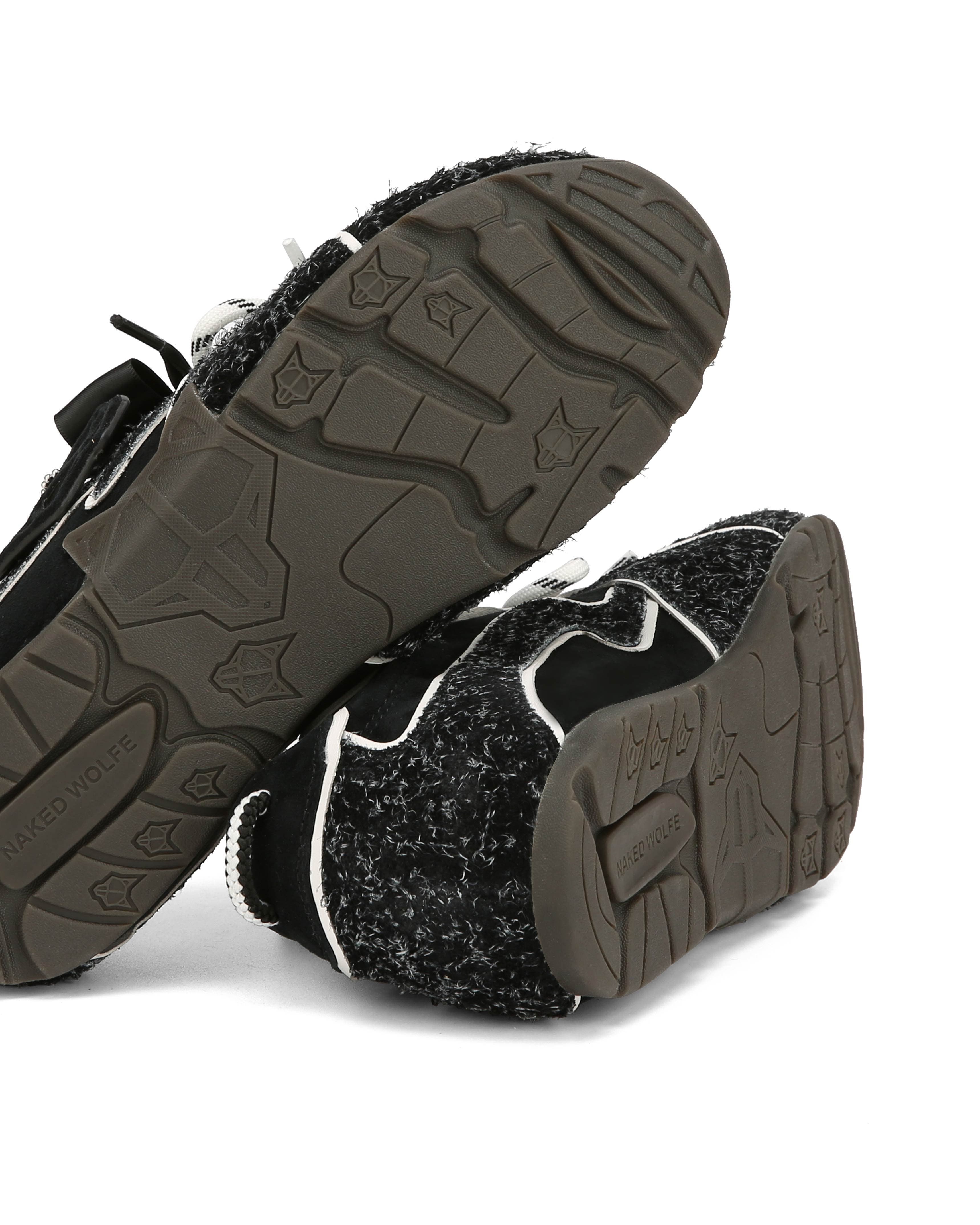 Naked Wolfe Adored Hairy Suede Sneaker, Alternate, color, Black