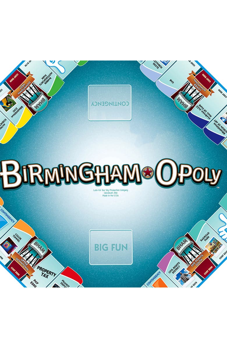 Late for the Sky Birminghamopoly Family Board Game, Alternate, color, Multicolored