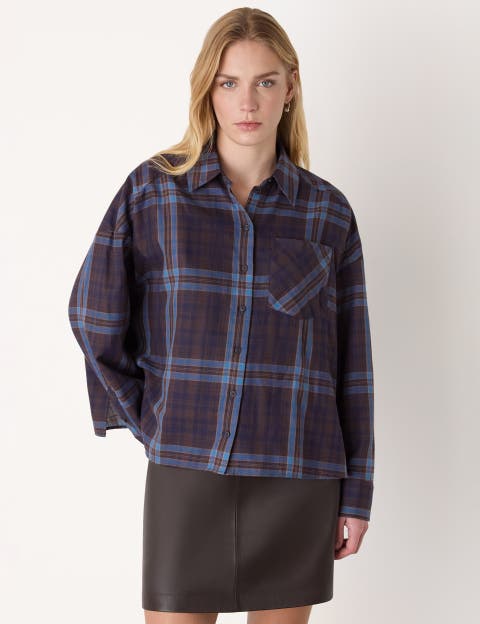 Checked Brushed Cotton Shirt
