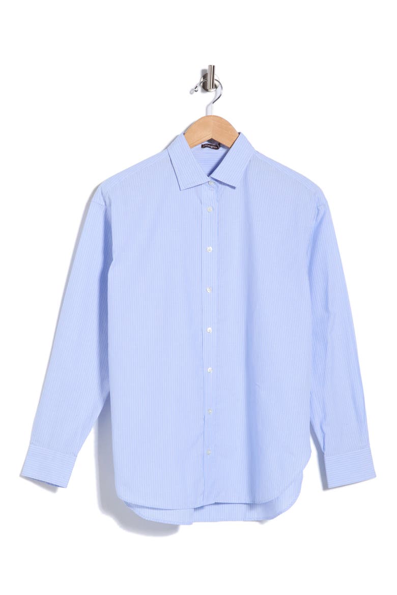 Finn Cotton Button-Up Shirt, Main, color, SKY BLUE/ WHITE