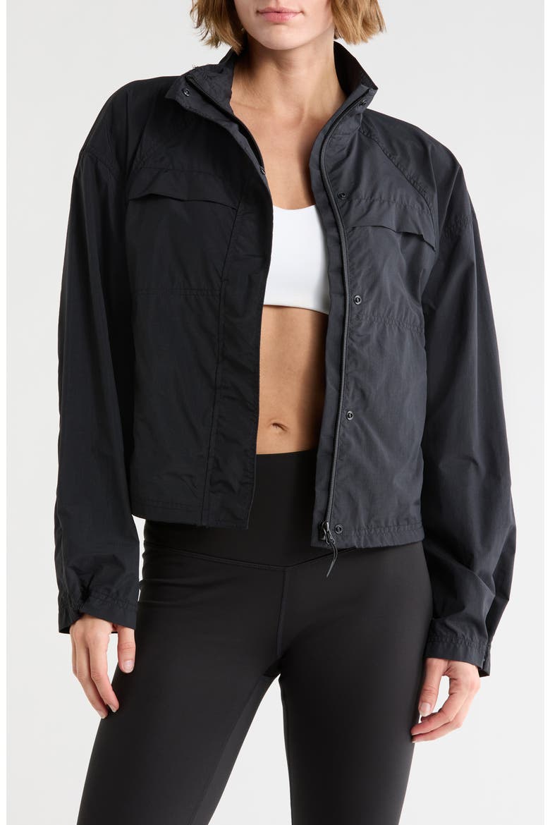 Tyra Crop Jacket, Main, color, BLACK