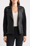 Anne Klein Asymmetric Faux Leather Moto Jacket