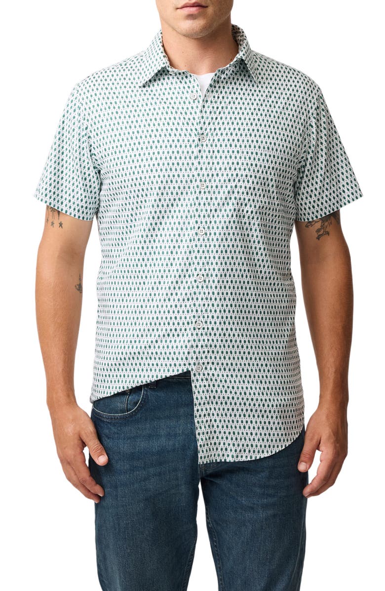 Rodd & Gunn Byron Sports Fit Short Sleeve Button-Up Shirt, Main, color, Avocado