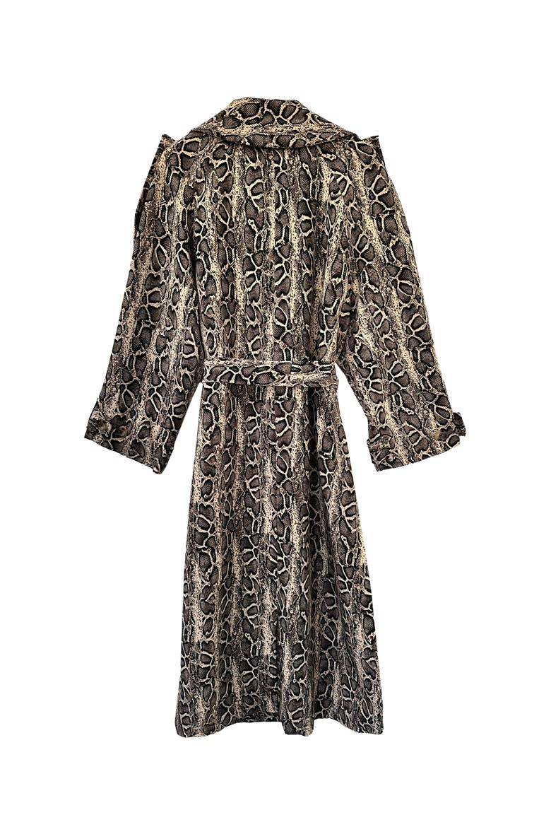 Aria Double Breasted Trench, Alternate, color, Python