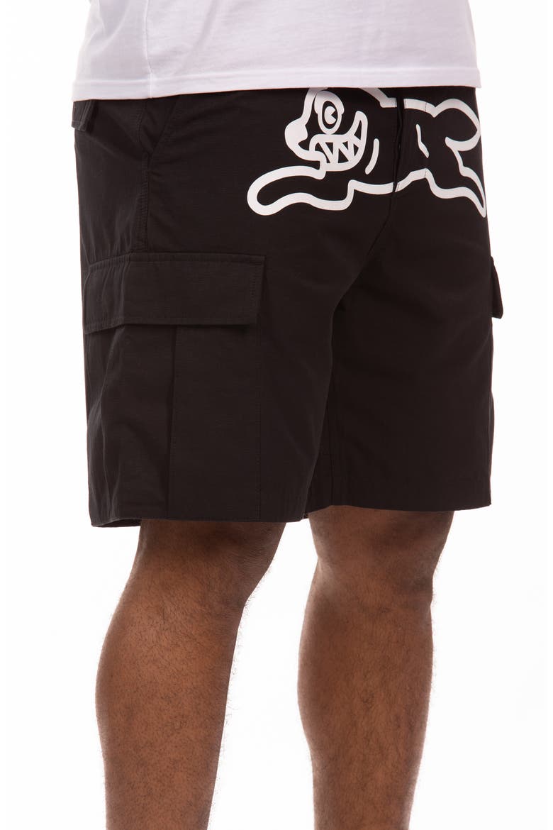 King Cone Cargo Shorts, Alternate, color, BLACK