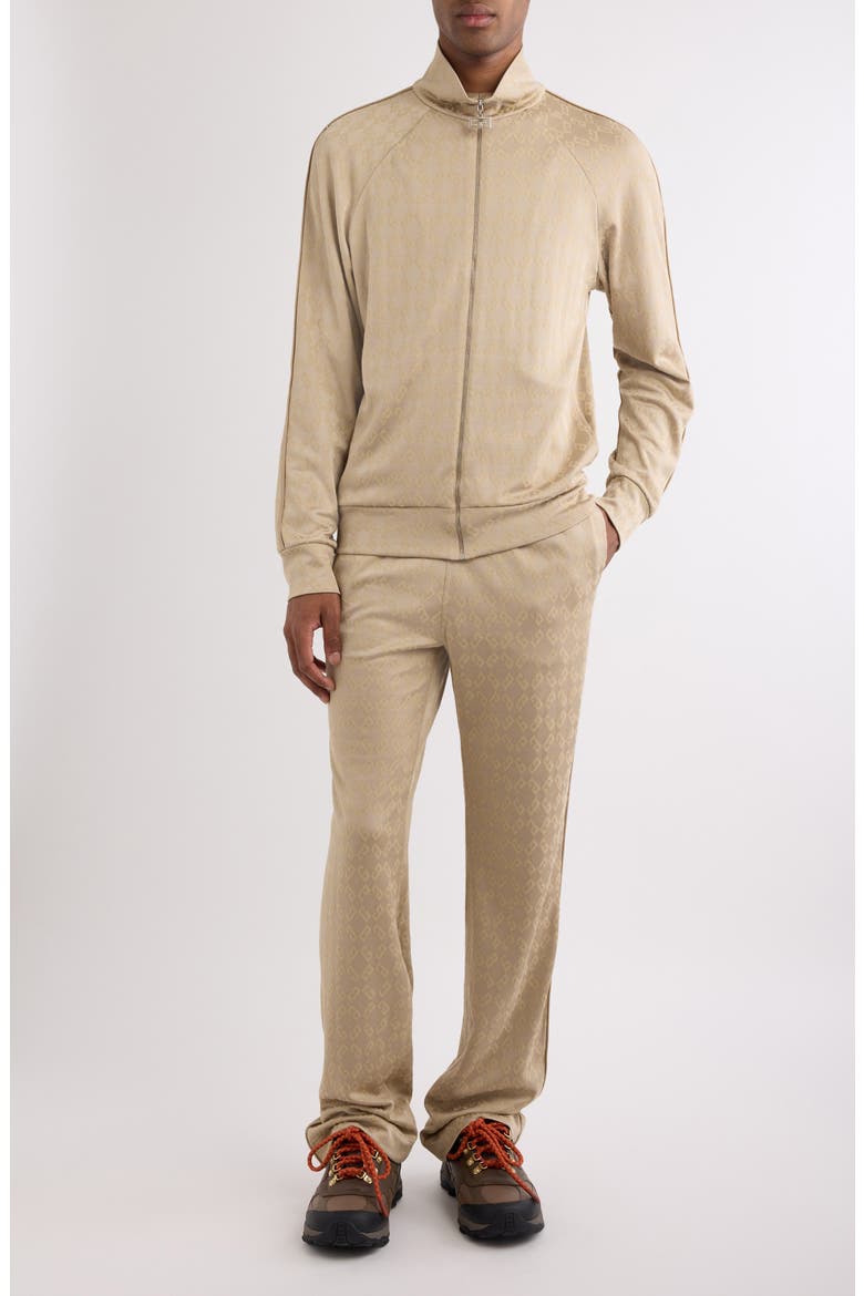 Monogram 72 Jacquard Track Pants, Alternate, color, BEIGE CAPPUCCINO