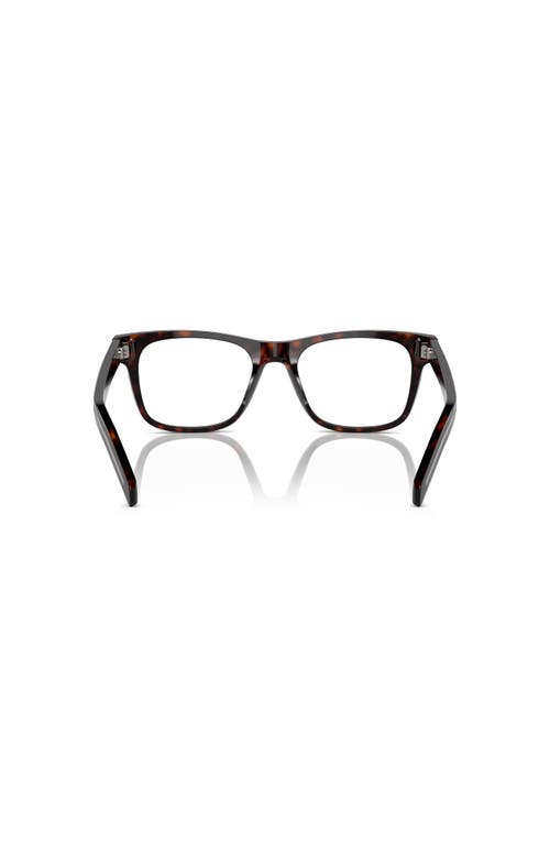 Prada 54mm Rectangle Optical Glasses In Black