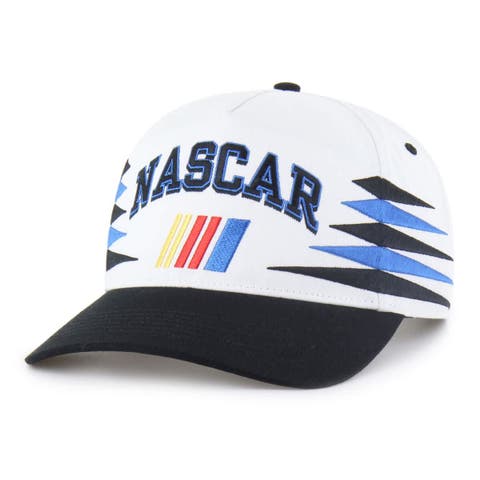 Men's '47 White/Black NASCAR Diamond Cut Hitch Adjustable Hat