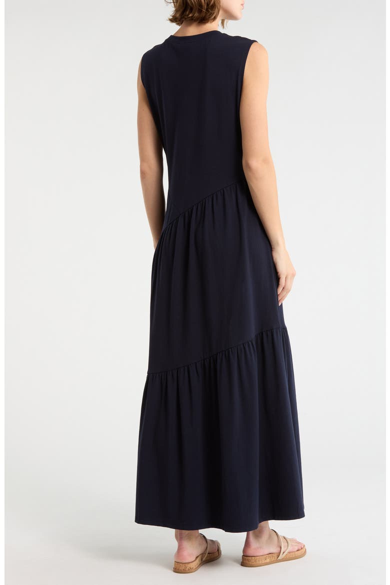 dkny tiered stretch cotton maxi dress DKNY Women's A-Line Maxi Dress - Pink