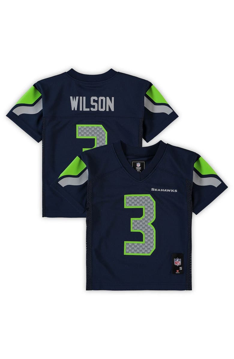 Outerstuff Preschool Russell Wilson College Navy Seattle Seahawks Replica Player Jersey, Main, color, 
