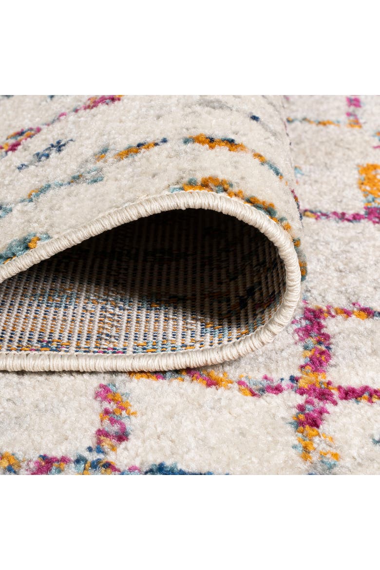 Moroccan HYPE Boho Vintage Diamond Area Rug, Alternate, color, Cream/Navy