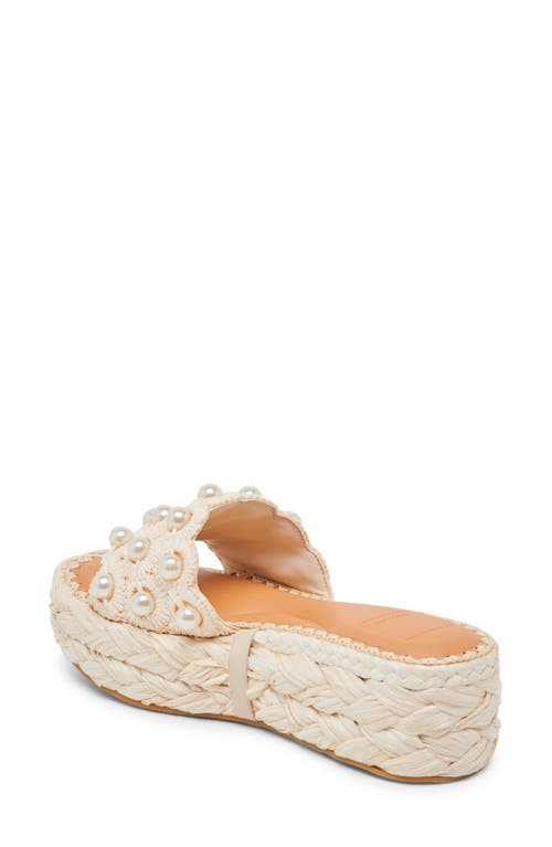 Dolce Vita Caper Platform Sandal In Vanilla Raffia