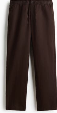 H&M Regular Fit Linen-blend Trousers