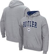 COLOSSEUM Men's Colosseum Heathered Gray Butler Bulldogs Arch & Logo 3.0 Pullover Hoodie