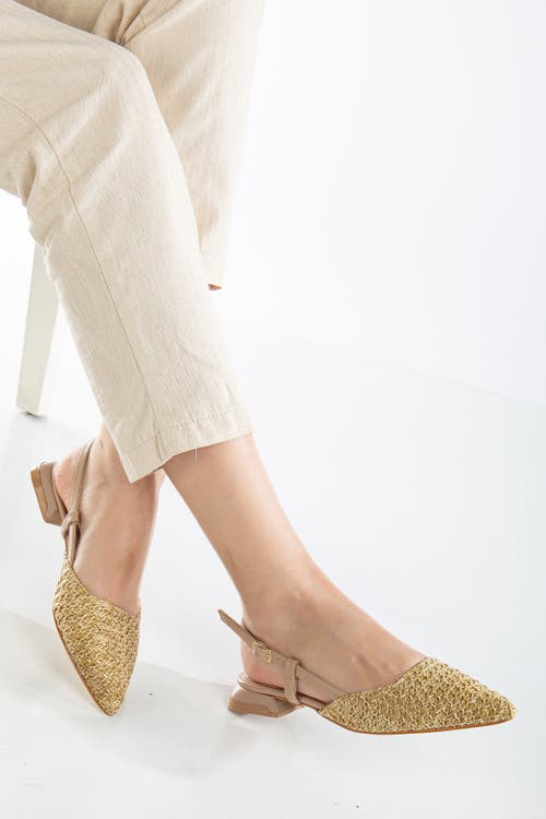 Forever & Always Shoes Riley Woven Slingback Flats