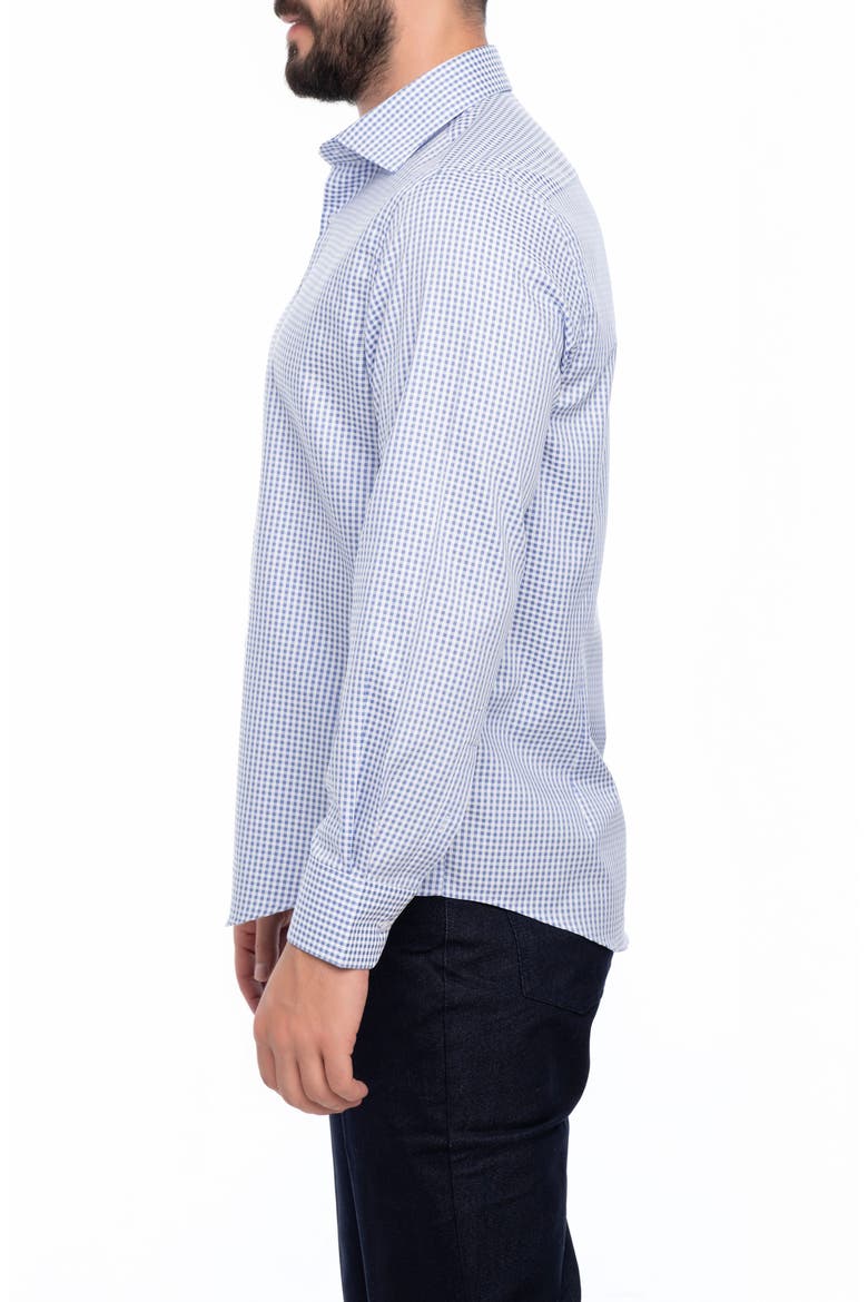 Brooklyn Slim Fit Cotton Dress Shirt, Alternate, color, BLUE