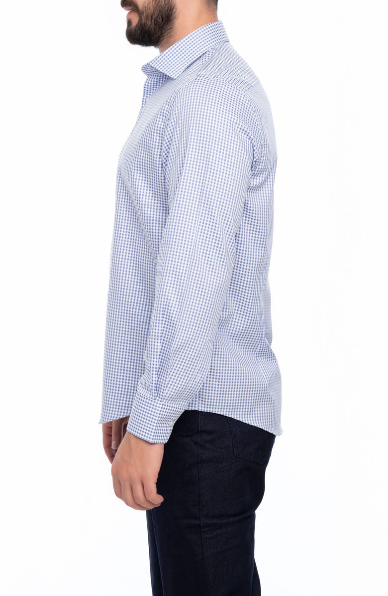 VELLAPAIS Brooklyn Slim Fit Cotton Dress Shirt, Alternate, color, Blue