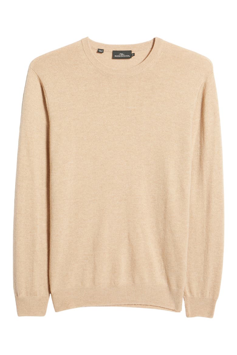 Wool & Cashmere Crewneck Sweater, Alternate, color, STRAW