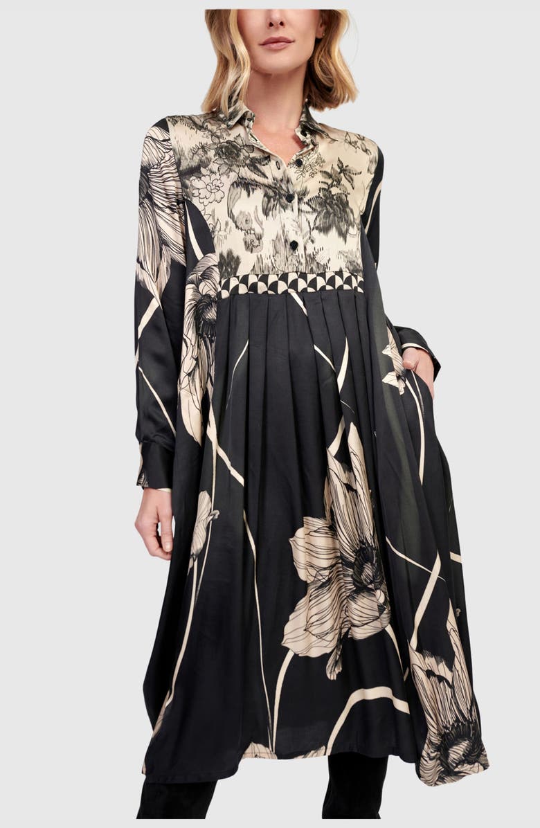 Alembika Filigree Babydoll Shirtdress, Alternate, color, Mix