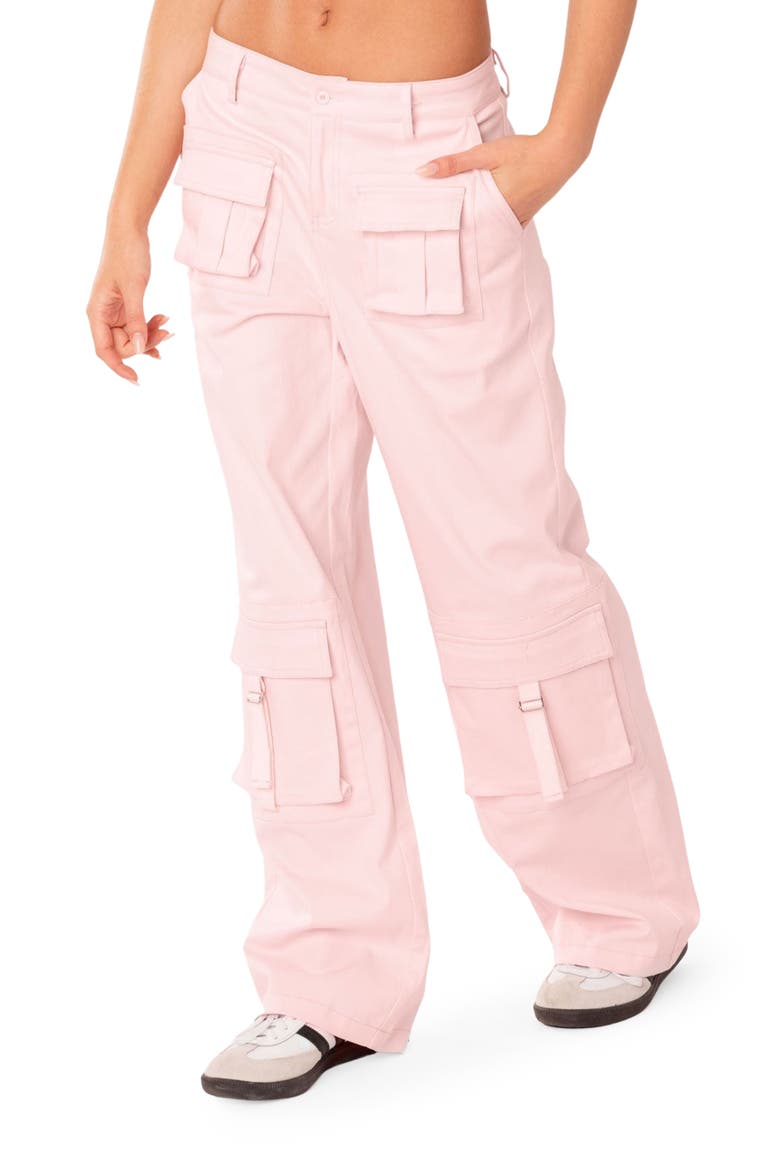 Joan Low Rise Cargo Pants, Alternate, color, LIGHT-PINK
