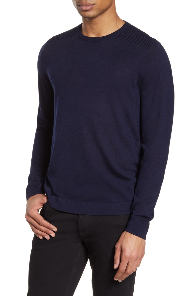 Nordstrom Signature Merino Wool Blend Crewneck Sweater, Main, color, 