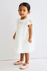 H&M Embroidery-detail Cotton Dress