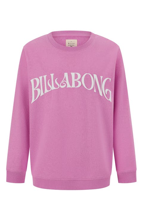 Kids' Arch Logo Oversize Cotton Blend French Terry Sweatshirt (Big Kid)