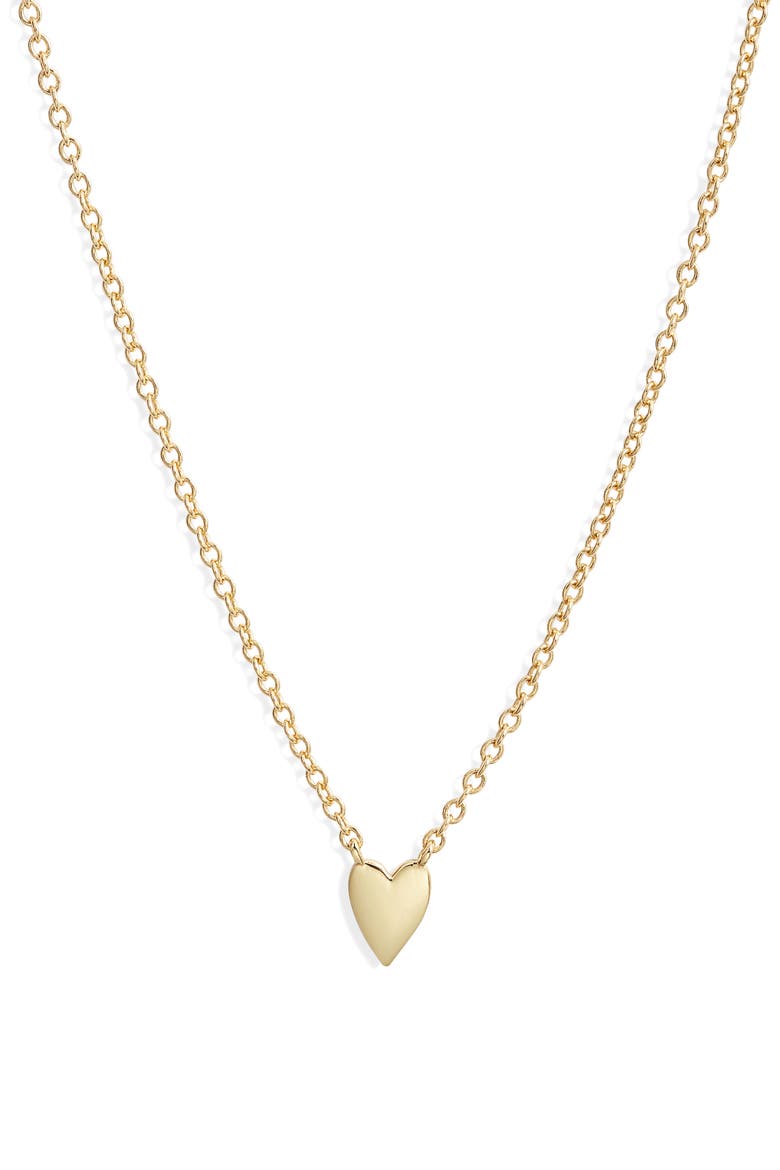 Mini Heart Pendant Necklace, Main, color, GOLD