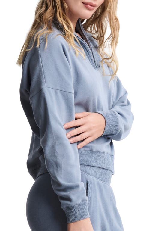 Barefoot Dreams Cozychic® Ultra Lite® Rib Quarter Zip In Blue