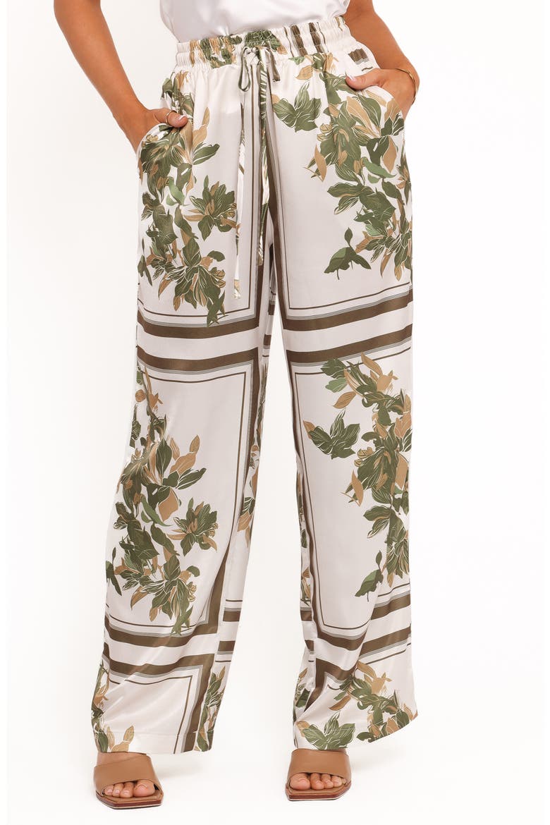 Wren Linen Pants, Main, color, OLIVE PRINT